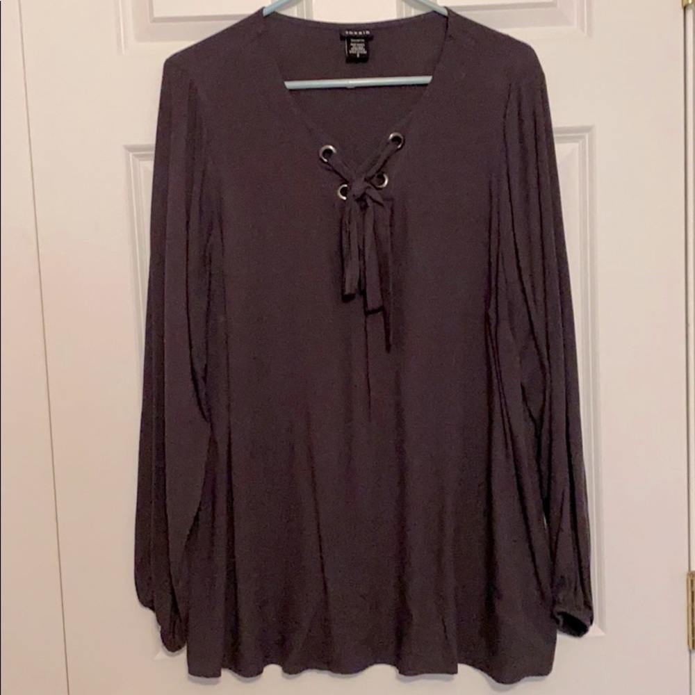 Torrid Lace-up Blouse
